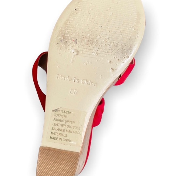 Colin Stuart women’s cork platform wedges red summer beach rockabilly size 6 - Picture 4 of 9